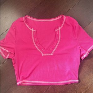 Hot pink crop top